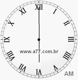 Relógio em Romanos 6h0min