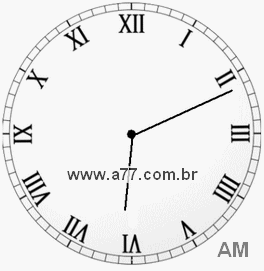 Relógio em Romanos 6h11min
