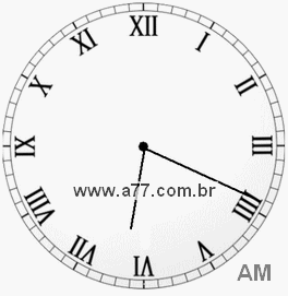 Relógio em Romanos 6h19min