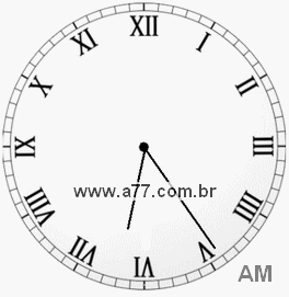 Relógio em Romanos 6h24min