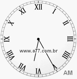 Relógio em Romanos 6h25min