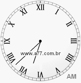 Relógio em Romanos 6h38min