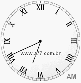 Relógio em Romanos 6h41min