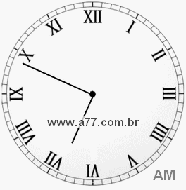Relógio em Romanos 6h49min