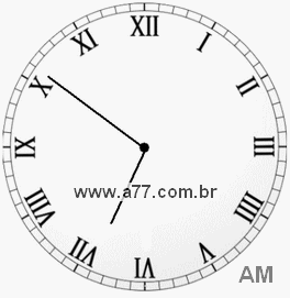 Relógio em Romanos 6h51min