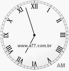 Relógio em Romanos 6h57min