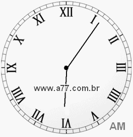 Relógio em Romanos 6h6min
