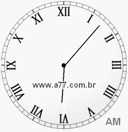 Relógio em Romanos 6h7min