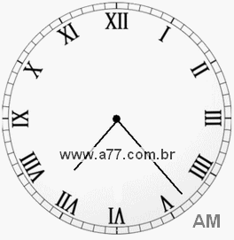 Relógio em Romanos 7h23min