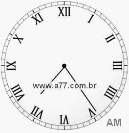 Relógio em Romanos 7h24min