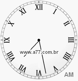 Relógio em Romanos 7h28min