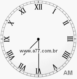 Relógio em Romanos 7h30min