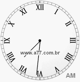 Relógio em Romanos 7h31min