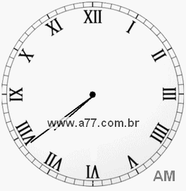 Relógio em Romanos 7h39min