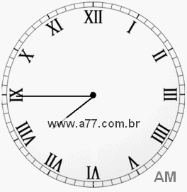 Relógio em Romanos 7h45min