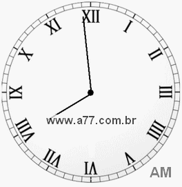 Relógio em Romanos 7h59min