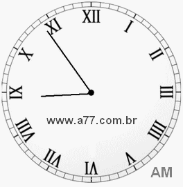 Relógio em Romanos 8h54min