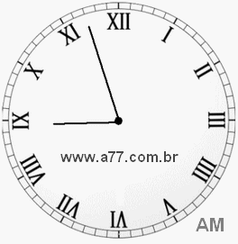 Relógio em Romanos 8h57min