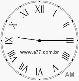 Relógio em Romanos 9h15min