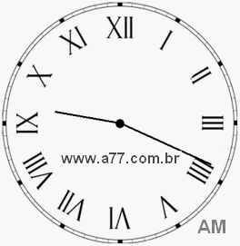 Relógio em Romanos 9h19min