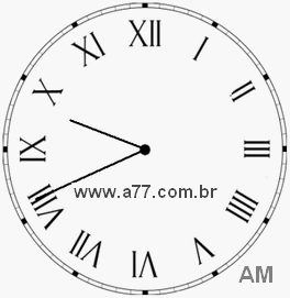 Relógio em Romanos 9h41min