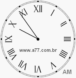 Relógio em Romanos 9h54min