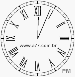 Relógio em Romanos 12h4min