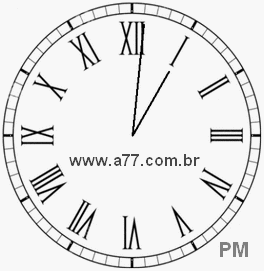 Relógio em Romanos 13h1min