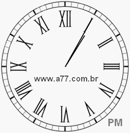 Relógio em Romanos 13h5min