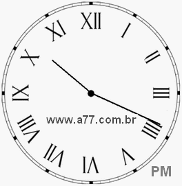 Relógio em Romanos 22h19min