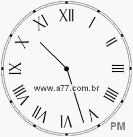 Relógio em Romanos 22h27min