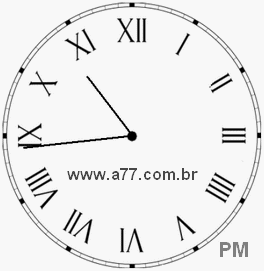 Relógio em Romanos 22h44min