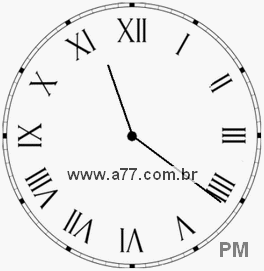 Relógio em Romanos 23h21min