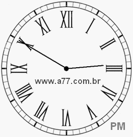 Relógio Com Números Romanos14h50min