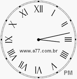 Relógio em Romanos 15h13min
