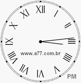Relógio em Romanos 15h14min