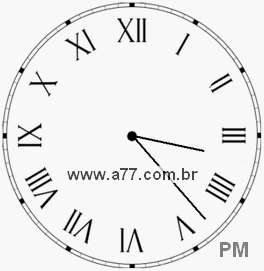Relógio em Romanos 15h23min