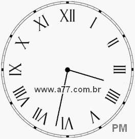 Relógio em Romanos 15h32min