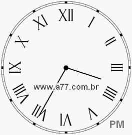 Relógio em Romanos 15h35min
