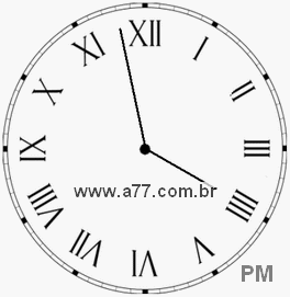 Relógio em Romanos 15h58min