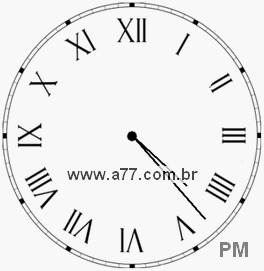 Relógio em Romanos 16h23min