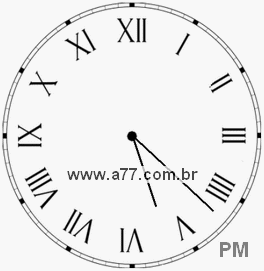 Relógio em Romanos 17h22min