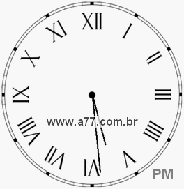 Relógio em Romanos 17h29min