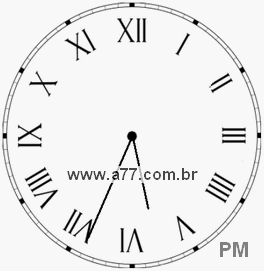 Relógio em Romanos 17h34min