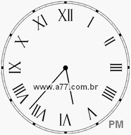 Relógio em Romanos 17h37min