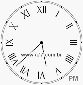 Relógio em Romanos 17h38min