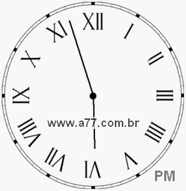 Relógio em Romanos 17h57min