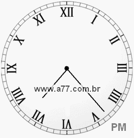 Relógio em Romanos 19h23min