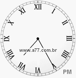 Relógio em Romanos 19h25min