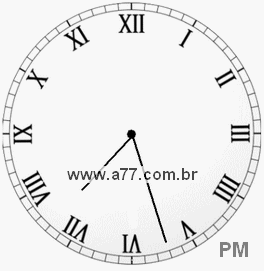 Relógio em Romanos 19h27min
